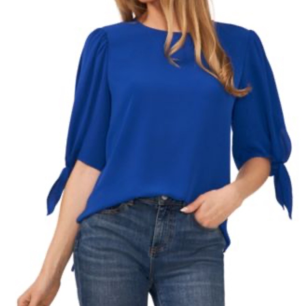 CeCe Tie-Sleeve Blouse – Size XS – NWT